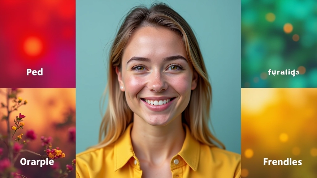 Farbpsychologie: Verschiedene Farben mit ihren assoziierten Gefühlen und Bedeutungen visuell dargestellt