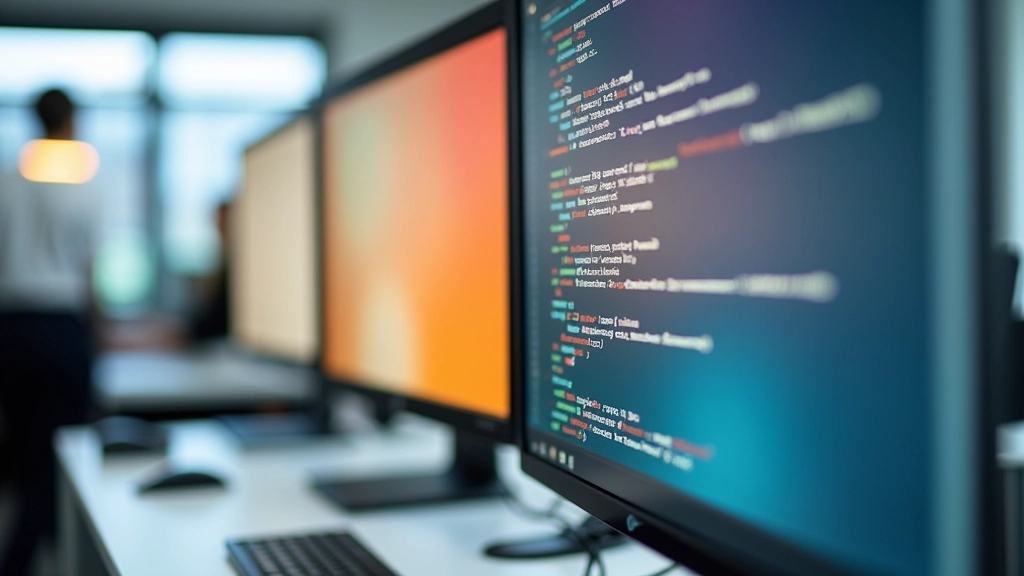 Nahaufnahme eines Monitors mit Text verschiedener Kontrastverhältnisse zur Demonstration von Lesbarkeitsunterschieden