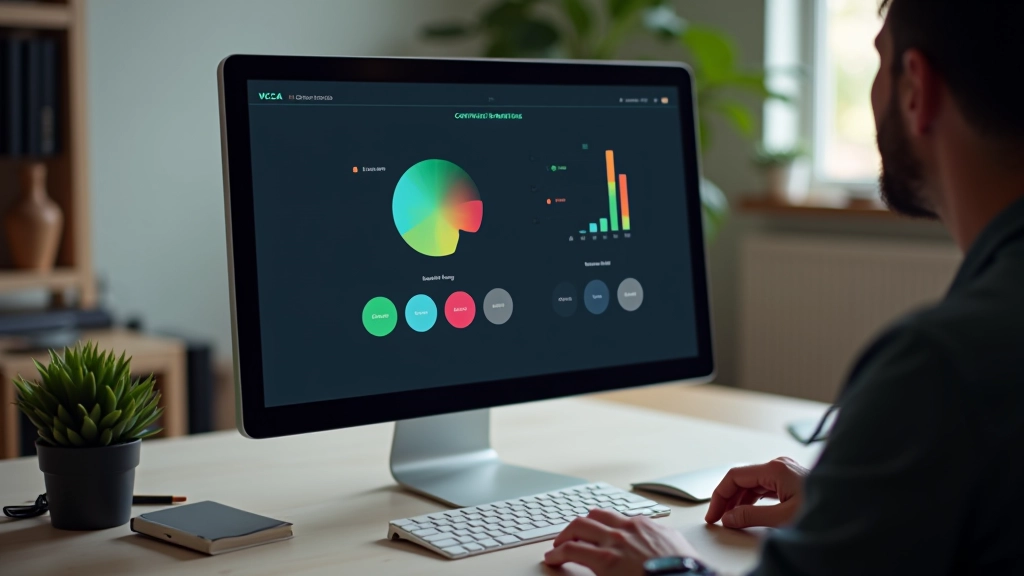 Kontrastverhältnisse auf digitalem Display mit hellem Text auf dunklem Hintergrund